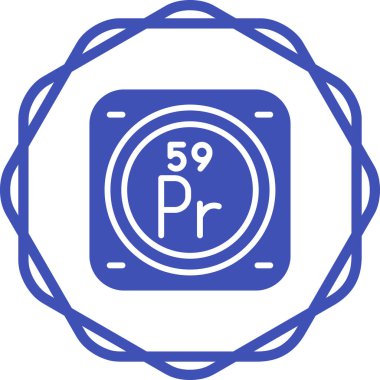 Kimyasal Element Web simgesi vektör çizimi