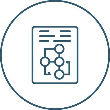 Belge Çalışma Akımı simgesi, vektör illüstrasyonu basit tasarım