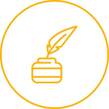 Tüy kalem. Web simgesi basit illüstrasyon