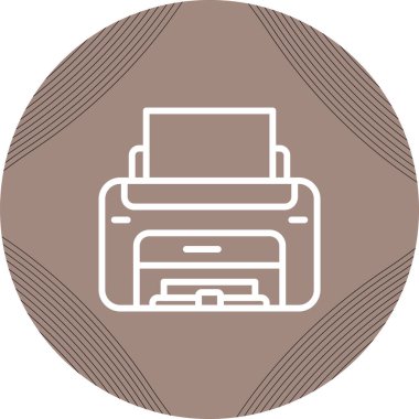 Lazer Yazıcı vektör simgesi basit illüstrasyon