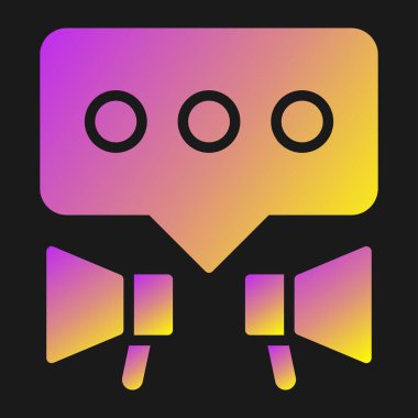 Modern PR simgesinin vektör illüstrasyonu