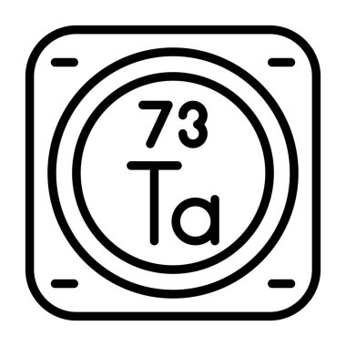 Periyodik tablonun kimyasal elementinin web illüstrasyonu