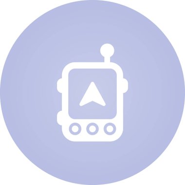 GPS yön bulma simgesi, navigasyon işareti, düğme, vektör illüstrasyonu