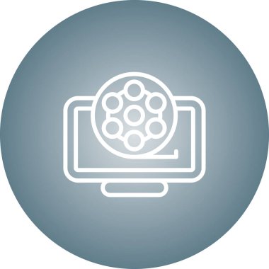 Film makarası web simgesi, basit vektör illüstrasyonu