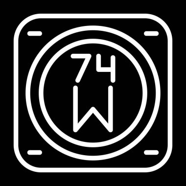 Tungsten kimyasal element simgesi web illüstrasyonu