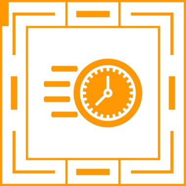 zaman yönetimi simgesi, vektör illüstrasyonu