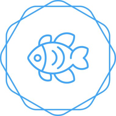 balığı web simgesi, vektör çizim 