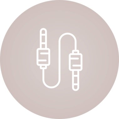 ses kablosu simgesi web illüstrasyonu