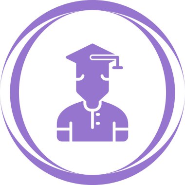 Student icon, vector illustration simple design