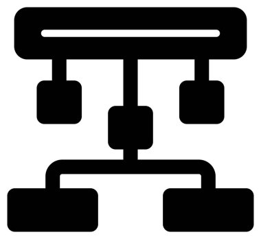 hiyerarşi. Web simgesi basit illüstrasyon 