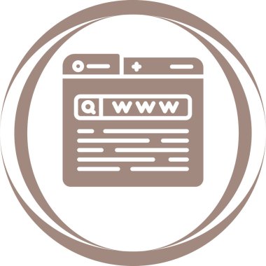 Web sitesi simgesi, vektör illüstrasyonu basit tasarım