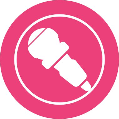 mikrofon web simgesi, vektör çizim