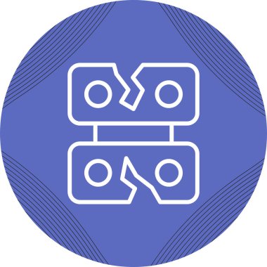 Veri Kırma Simgesi, İzole Vektör İllüstrasyonu 