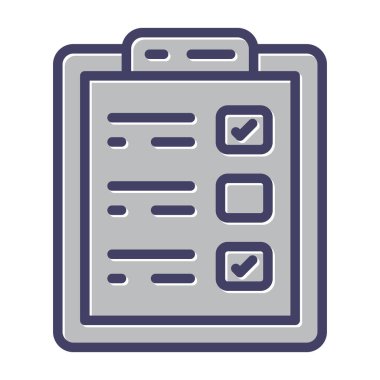 Kontrol listesi simgesinin vektör illüstrasyonu