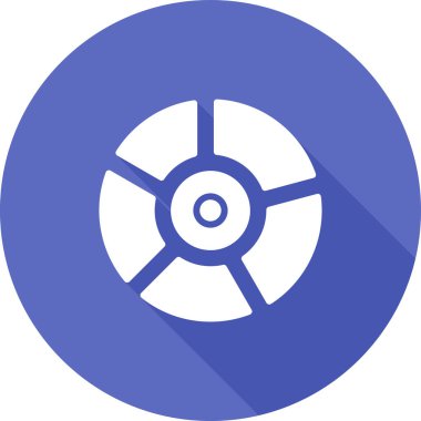 Pie Chart Simgesi modaya uygun düz stil. Web sitenizin tasarımı için grafik sembolü, logo, uygulama, UI. Vektör illüstrasyonu