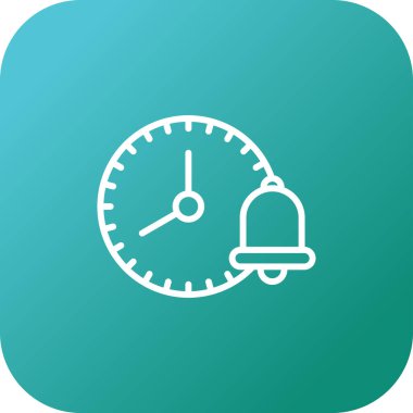 Anımsatıcı çan simgesi, vektör illüstrasyonu basit tasarım