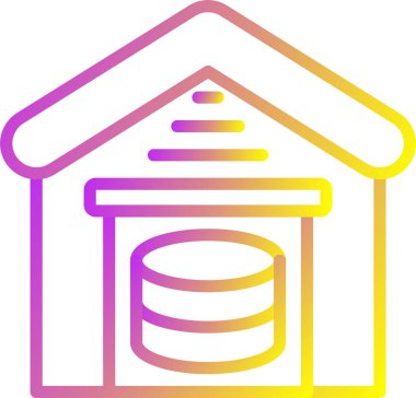  Veri Depolama Web simgesi basit illüstrasyon