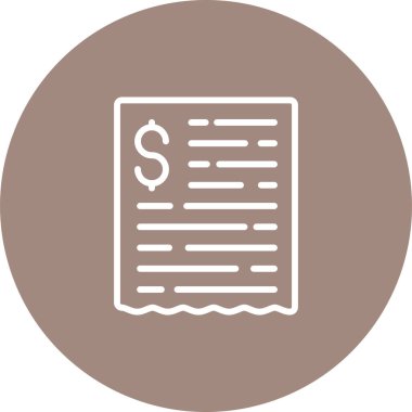 Bill vektör simgesi modern illüstrasyon