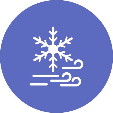 Kar Tanesi simgesi, basit web illüstrasyonu