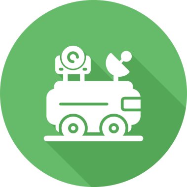 moon rover. Web simgesi basit illüstrasyon