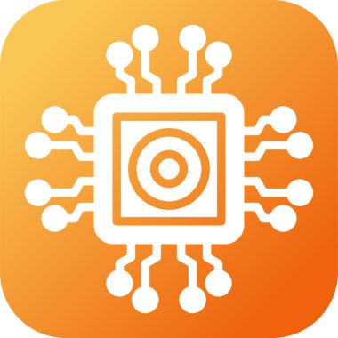 Çip. Web simgesi basit illüstrasyon 