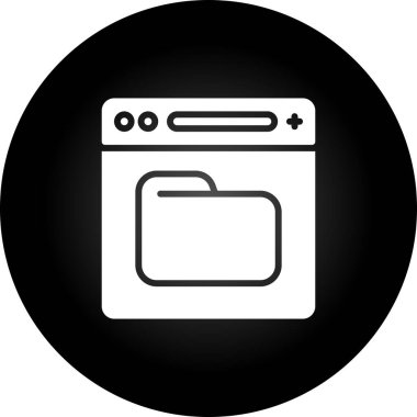 Tarayıcı web simgesi, basit illüstrasyon