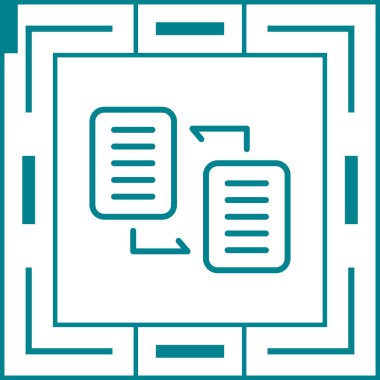 Belge Dağıtım web simgesi vektör illüstrasyonu