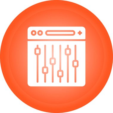 Simge, web düğmesi, basit vektör illüstrasyonu ayarlanıyor