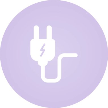 Güç Kablosu web simgesi, basit vektör illüstrasyonu 