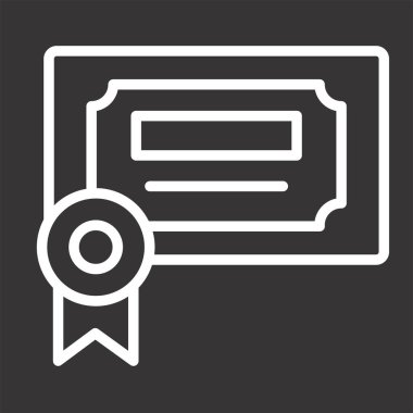 Sertifika. Web simgesi basit tasarım 