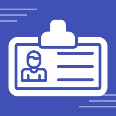 kimlik kartı simgesinin vektör illüstrasyonu