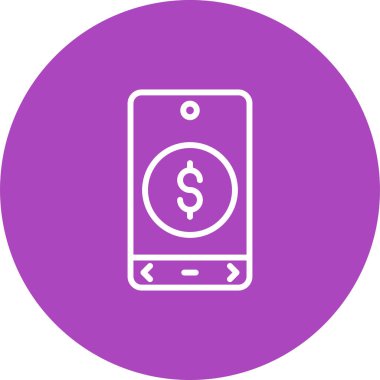 Para için. Web simgesi vektör illüstrasyonu 