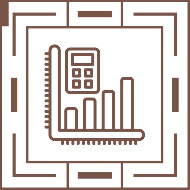 Grafik simgesi, vektör illüstrasyonlu hesap makinesi