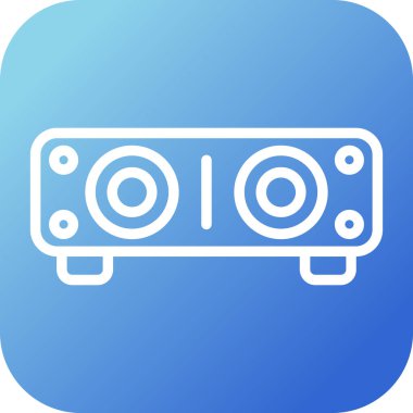 Ses çubuğu simgesi, vektör illüstrasyonu basit tasarım