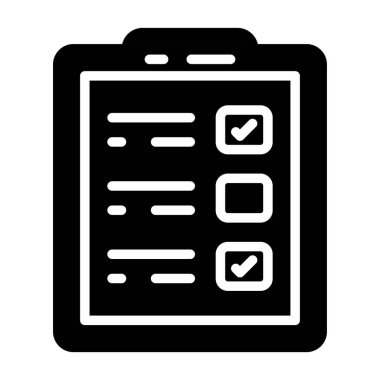 Kontrol listesi simgesinin vektör illüstrasyonu