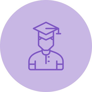 Student icon, vector illustration simple design
