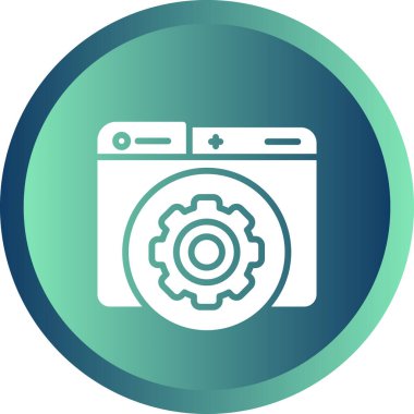 Bakım simgesi, servis aracı simgesi, vektör illüstrasyonu