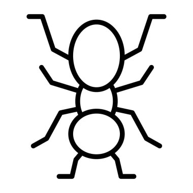 Karınca ağ simgesi, basit vektör illüstrasyonu 