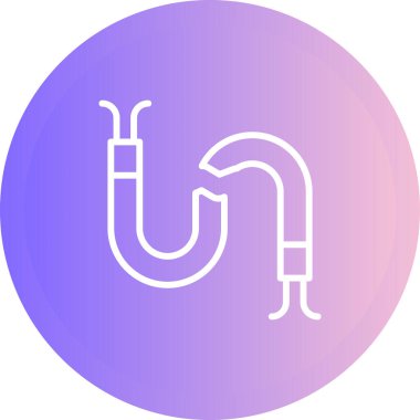 Kırık Kablo ağ simgesi, basit vektör illüstrasyonu