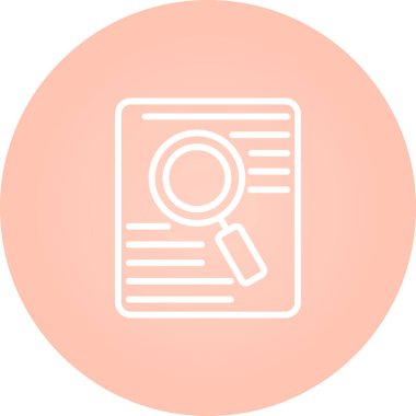 Belge arama simgesinin vektör illüstrasyonu