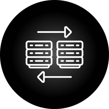 Bulut Göç web simgesi, vektör illüstrasyonu