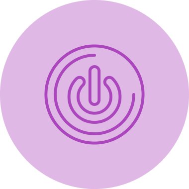 Güç Düğmesi simgesi, vektör illüstrasyonu