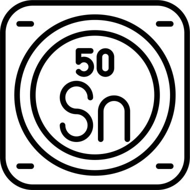 Periyodik tablonun kimyasal elementinin web illüstrasyonu