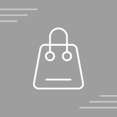 Alışveriş Torbası web simgesi, basit vektör illüstrasyonu 