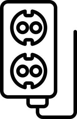 soket ağ simgesi vektör illüstrasyonu