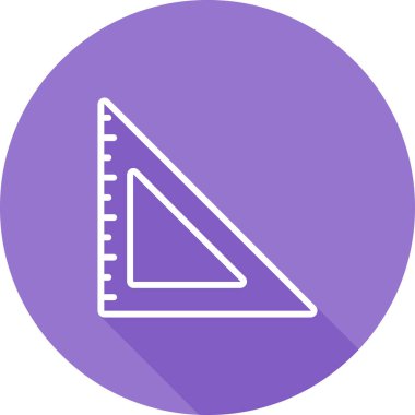 Üçgen cetvel kutsal kişilerin resmi, vektör çizim 