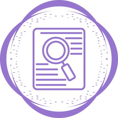 Belge arama simgesinin vektör illüstrasyonu