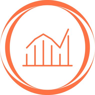 çubuk grafik istatistik ikonu vektör illüstrasyonu 