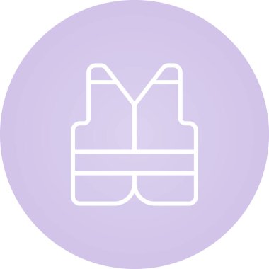 İzole edilmiş ceket web simgesinin vektör illüstrasyonu 