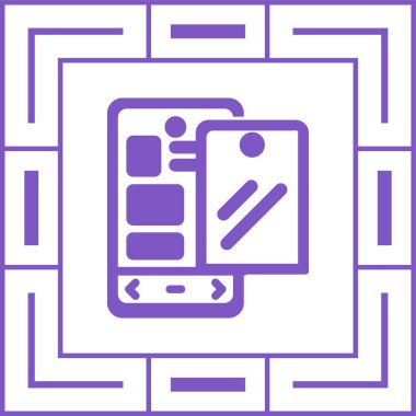 akıllı telefon web simgesi vektör çizimi 